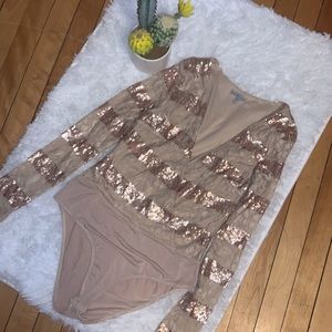 Pink Glittery Bodysuit